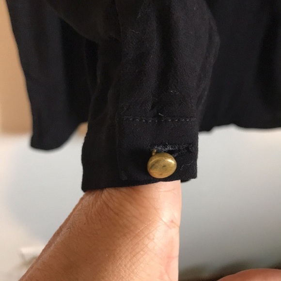 Twelfth street by Cynthia Vincent back lace crochet long sleeve shift dress L - Picture 3 of 11